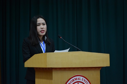 山西大学红枫志愿者协会副主席张利敏同学发言